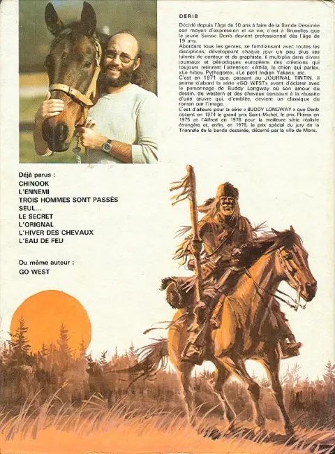 Verso de l'album Buddy Longway Tome 1 Chinook