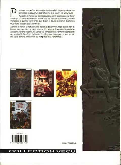 Verso de l'album Les Chemins de la gloire Tome 1 Le temps des innocents