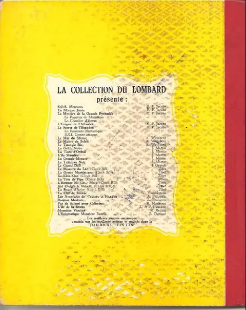 Verso de l'album Chick Bill Tome 6 La tête de pipe
