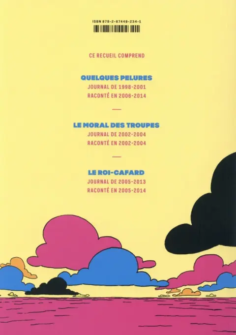 Verso de l'album Les Aventures planches à la première personne