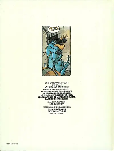Verso de l'album Mémoires d'outre-espace