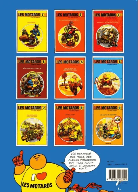 Verso de l'album Les Motards Tome 1 Motos risées