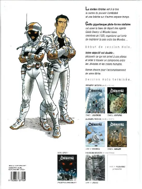 Verso de l'album Orbital Tome 1 Cicatrices