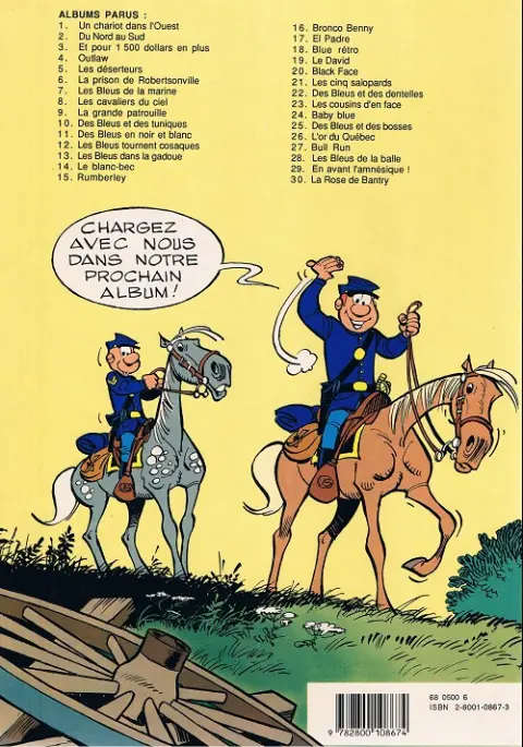 Verso de l'album Les Tuniques Bleues Tome 10 Des bleus et des tuniques