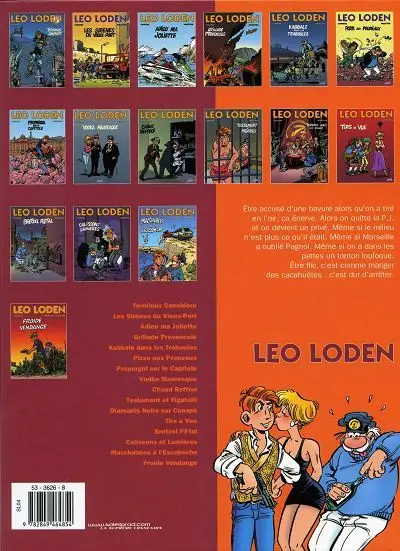 Verso de l'album Léo Loden Tome 16 Froide vendange