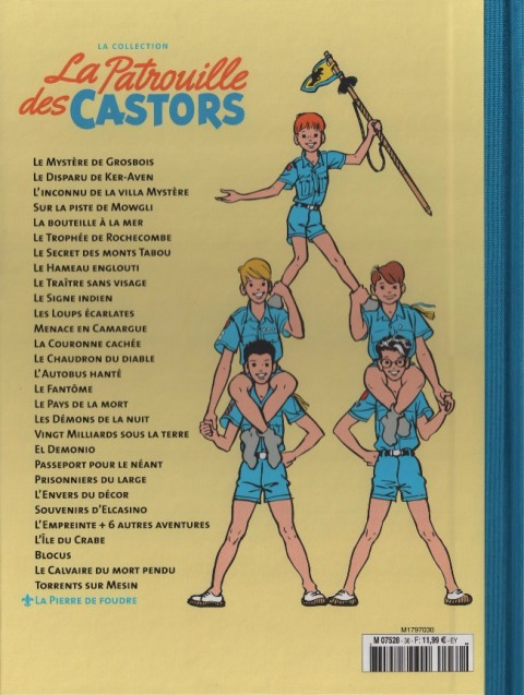 Verso de l'album La Patrouille des Castors La collection - Hachette Tome 30 La pierre de foudre