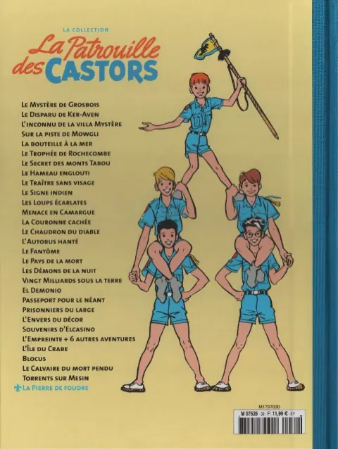 Verso de l'album La Patrouille des Castors La collection - Hachette Tome 30 La pierre de foudre
