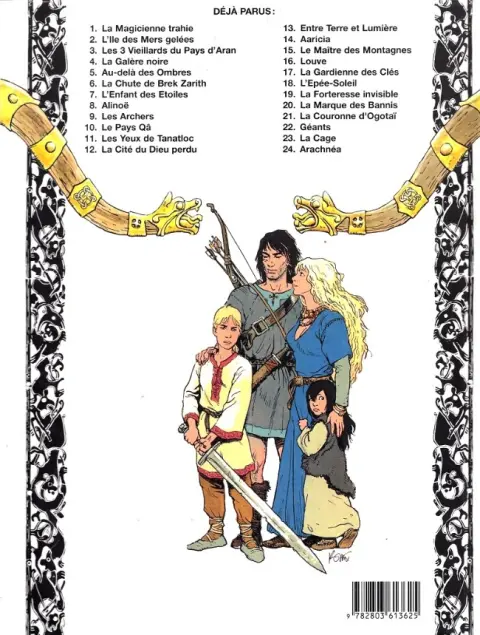 Verso de l'album Thorgal Tome 24 Arachnéa