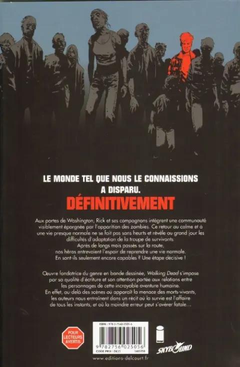 Verso de l'album Walking Dead Tome 13 Point de non-retour