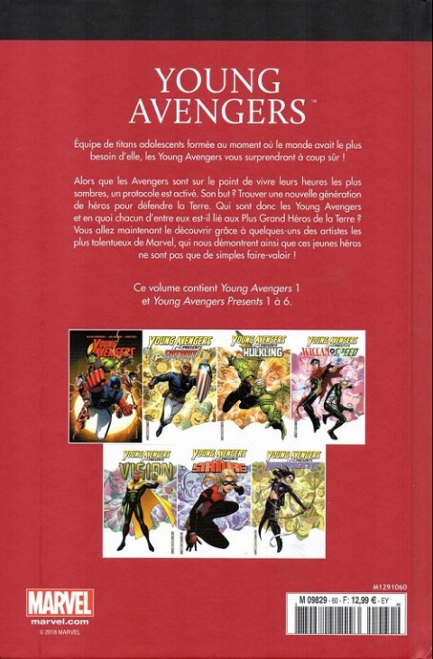 Verso de l'album Le meilleur des Super-Héros Marvel Tome 60 Young avengers