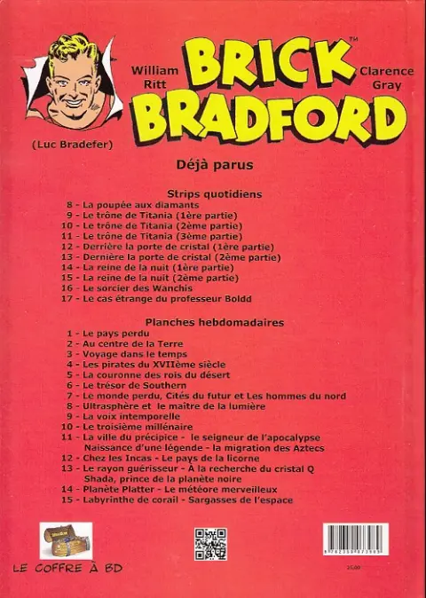 Verso de l'album Brick Bradford Planches hebdomadaires Tome 14 Planète Platter - Le météore merveilleux