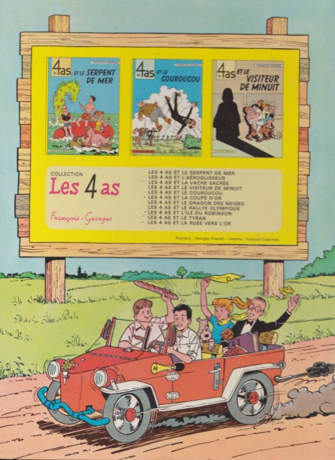 Verso de l'album Les 4 as Tome 3 Les 4 as et la vache sacrée