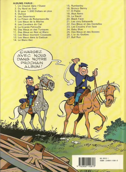 Verso de l'album Les Tuniques Bleues Tome 22 Des bleus et des dentelles