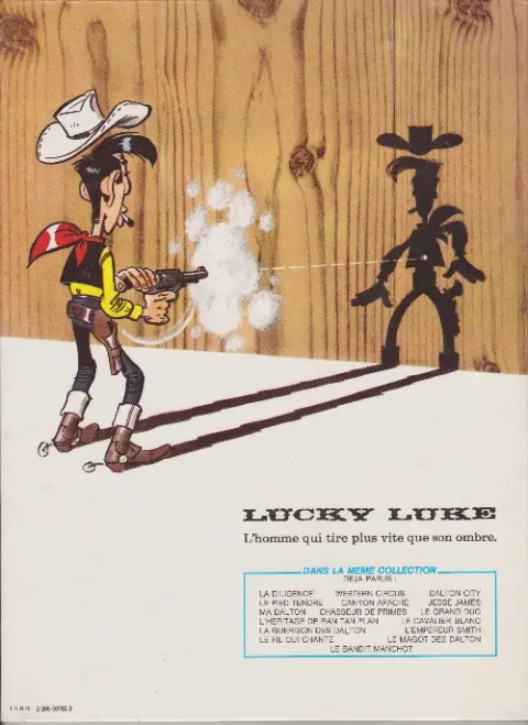 Verso de l'album Lucky Luke Tome 42 7 histoires de Lucky Luke