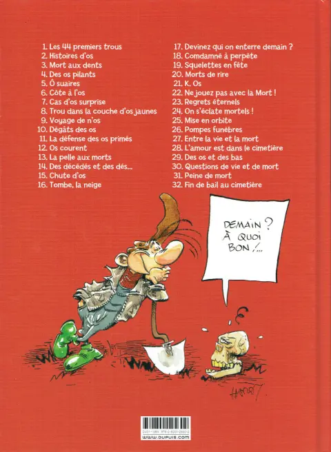 Verso de l'album Pierre Tombal Tome 15 Chute d'os