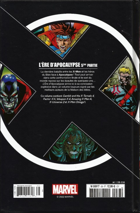 Verso de l'album X-Men - La Collection Mutante Tome 38 L'ére d'Apocalypse 5ème partie