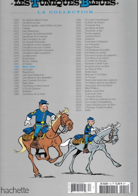 Verso de l'album Les Tuniques Bleues La Collection (Hachette) Tome 12 Blue retro