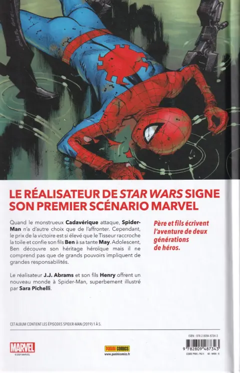 Verso de l'album Spider-Man - De Père en Fils