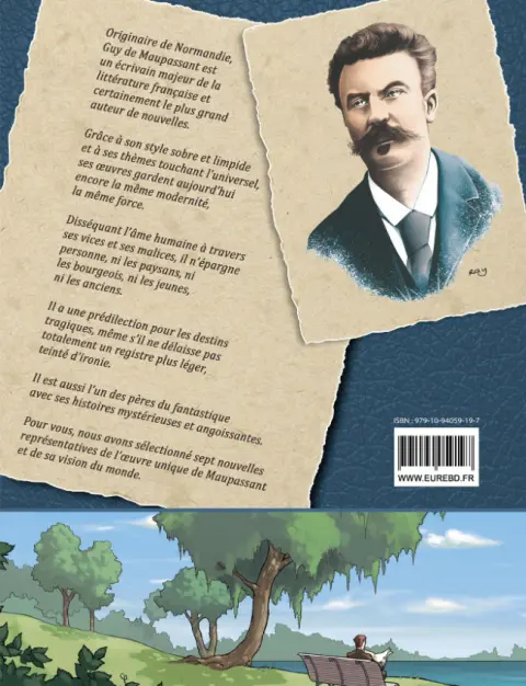 Verso de l'album Guy de Maupassant Tome 2 Sept récits