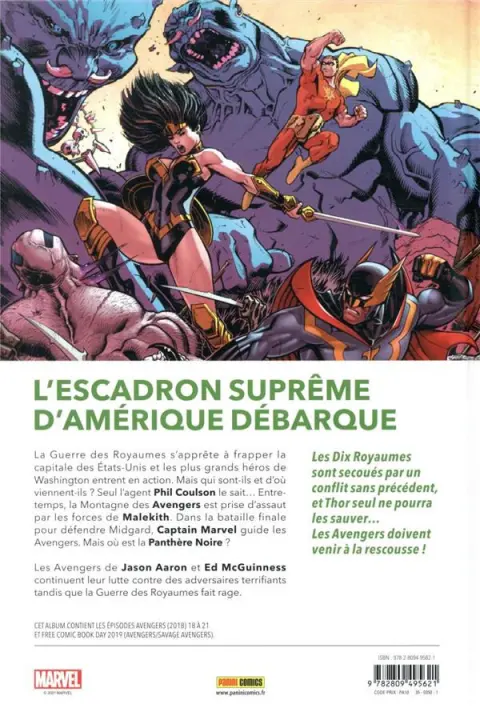 Verso de l'album Avengers 4 La guerre des royaumes