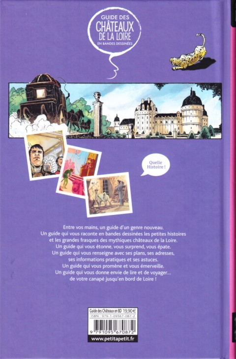 Verso de l'album Guide des châteaux de la Loire en bandes dessinées