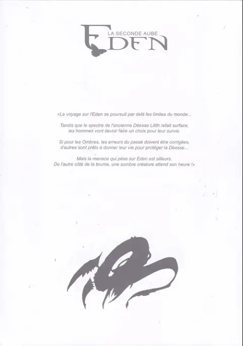 Verso de l'album Eden - La Seconde Aube II Le gardien de pierres
