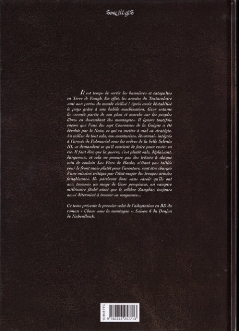 Verso de l'album Le Donjon de Naheulbeuk Tome 19