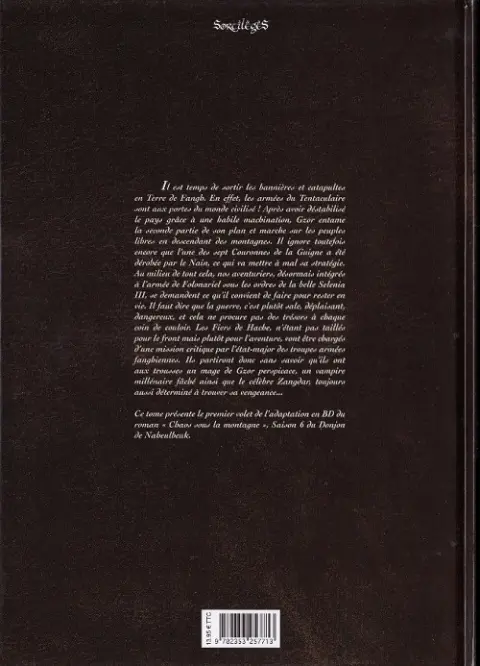 Verso de l'album Le Donjon de Naheulbeuk Tome 19