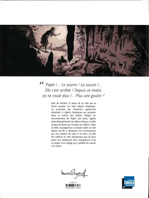 Verso de l'album Manon des sources 2e partie