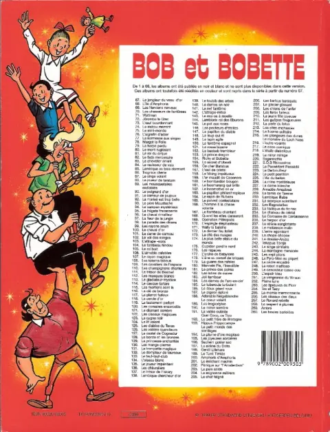 Verso de l'album Bob et Bobette Tome 160 Le bombardon bougon