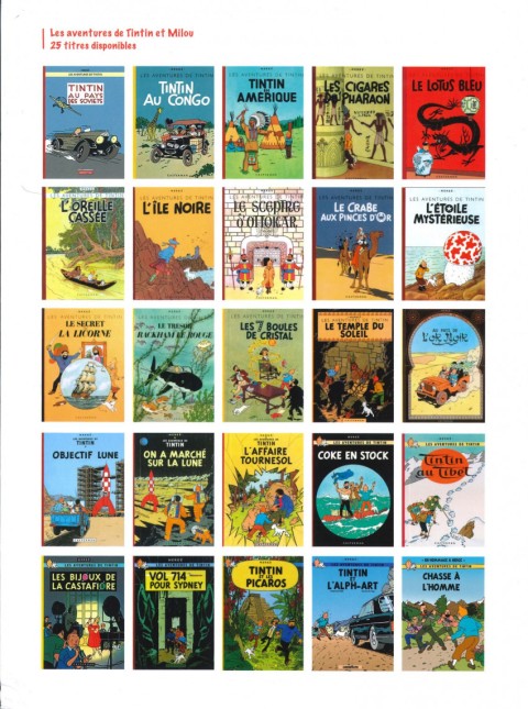 Verso de l'album Tintin Chasse à l'Homme