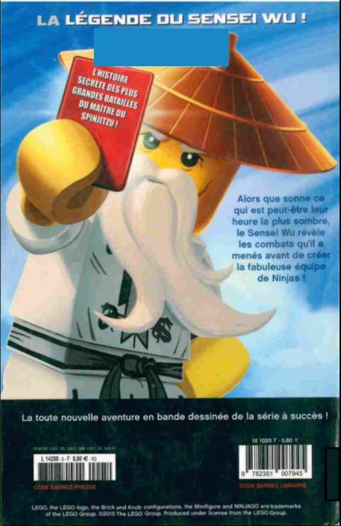 Verso de l'album Lego Ninjago - Masters of Spinjitzu Tome 5 Pierres gelées