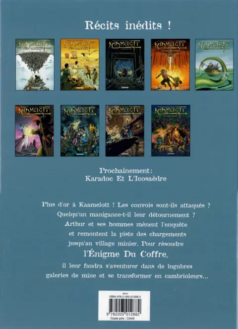 Verso de l'album Kaamelott Tome 3 L'énigme du coffre