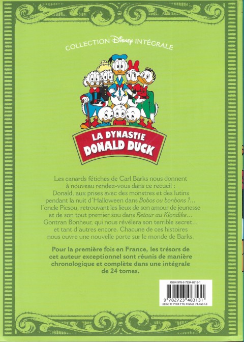 Verso de l'album La Dynastie Donald Duck Tome 3 Bobos ou bonbons ? et autres histoires (1952 - 1953)