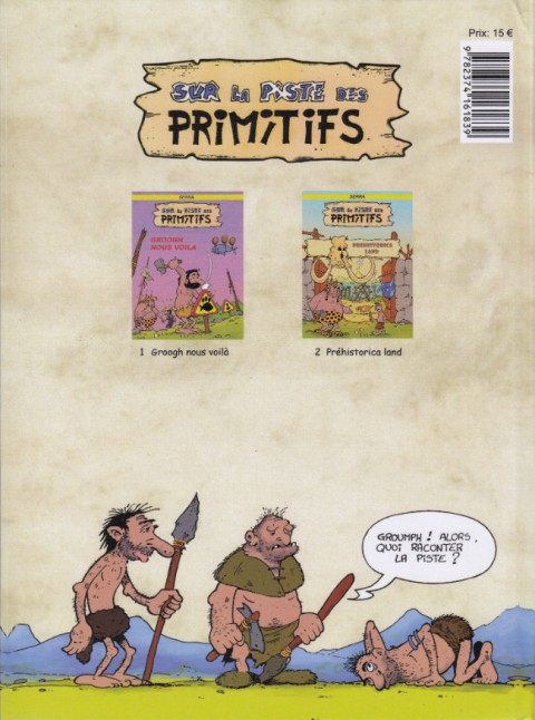 Verso de l'album Sur la piste des primitifs Tome 2 Prehistorica Land