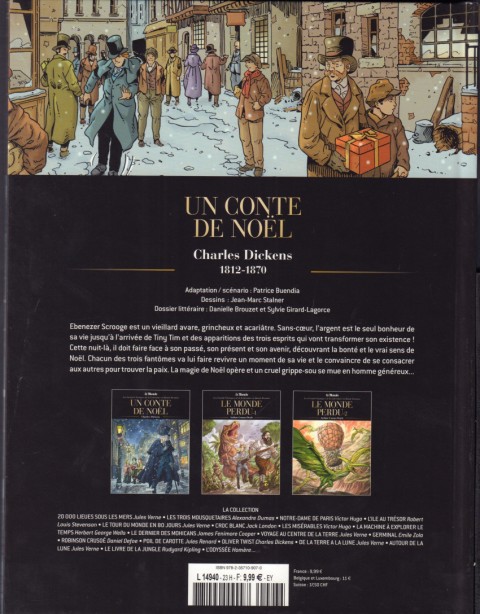 Verso de l'album Les Grands Classiques de la littérature en bande dessinée Tome 24 Un conte de Noël