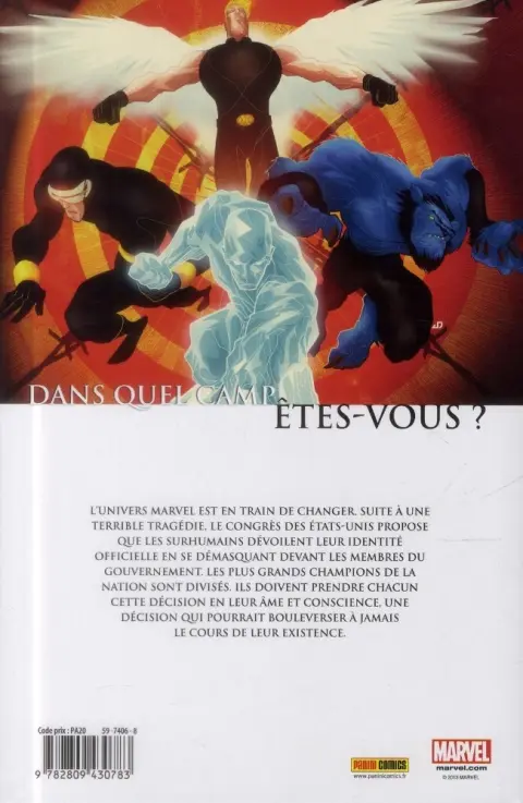 Verso de l'album Civil War Tome 5 Choisir son camp