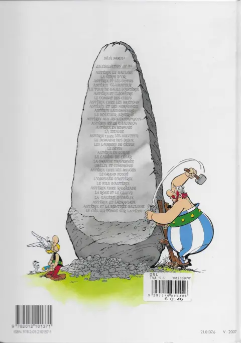 Verso de l'album Astérix Tome 5 Le tour de Gaule d'Astérix