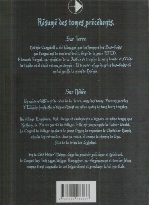 Verso de l'album Les Pierres sacrées d'EllijahrhemKathum Tome 3 Révélation