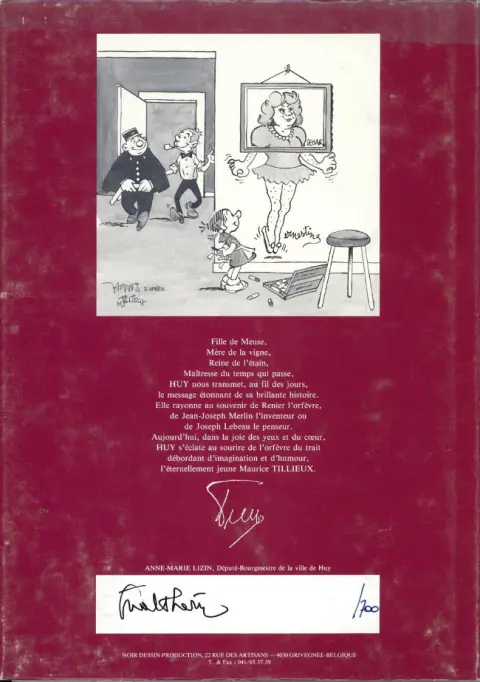 Verso de l'album Tillieux - Monographie