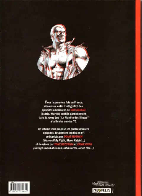 Verso de l'album Doc Savage Tome 2 L'intégrale 1976-1977