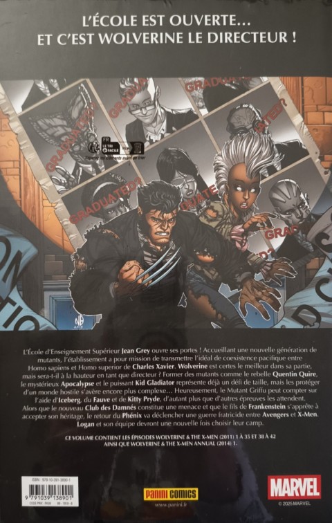 Verso de l'album Wolverine and the X-Men