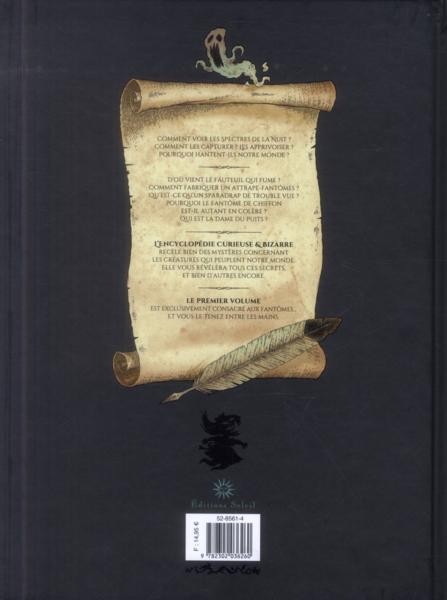 Verso de l'album L'Encyclopédie curieuse et bizarre par Billy Brouillard Tome 1 Les fantômes