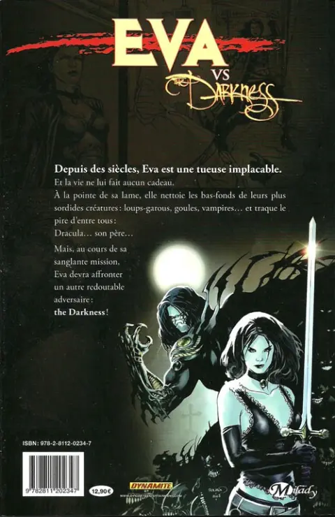 Verso de l'album Eva vs The Darkness