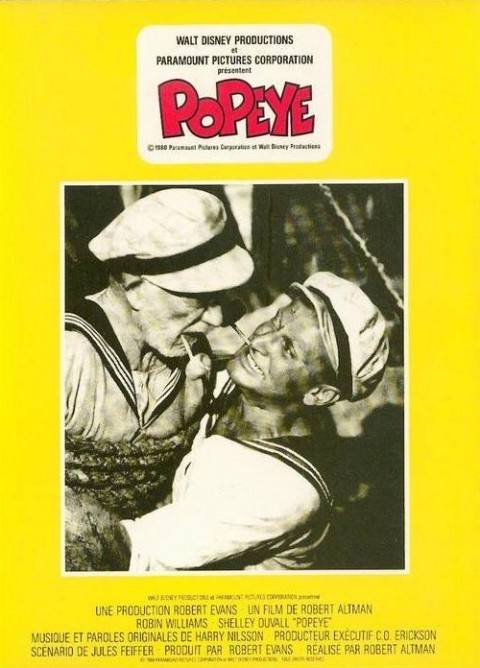 Verso de l'album Popeye Futuropolis Popeye et son popa