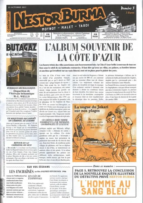 Nestor Burma L'homme au sang bleu numéro 3