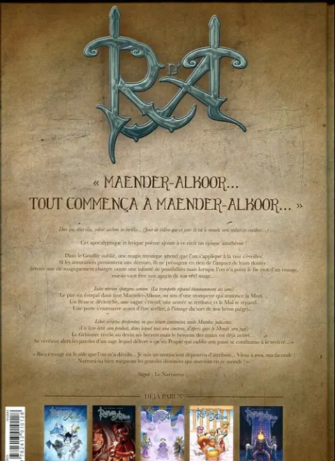 Verso de l'album Reflets d'Acide Tome 9 Dies irae, dies illa ...