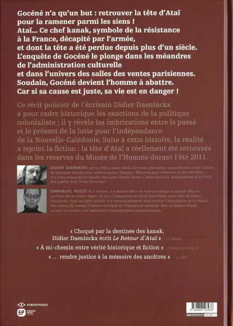 Verso de l'album Le Retour d'Ataï