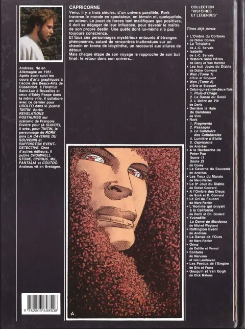 Verso de l'album Rork Tome 5 Capricorne