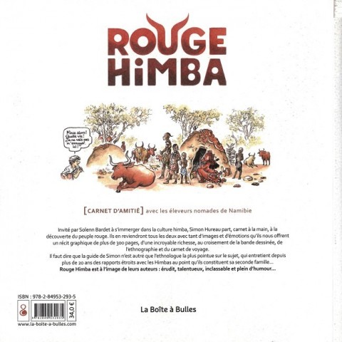 Verso de l'album Rouge Himba